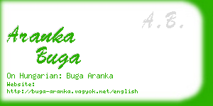 aranka buga business card